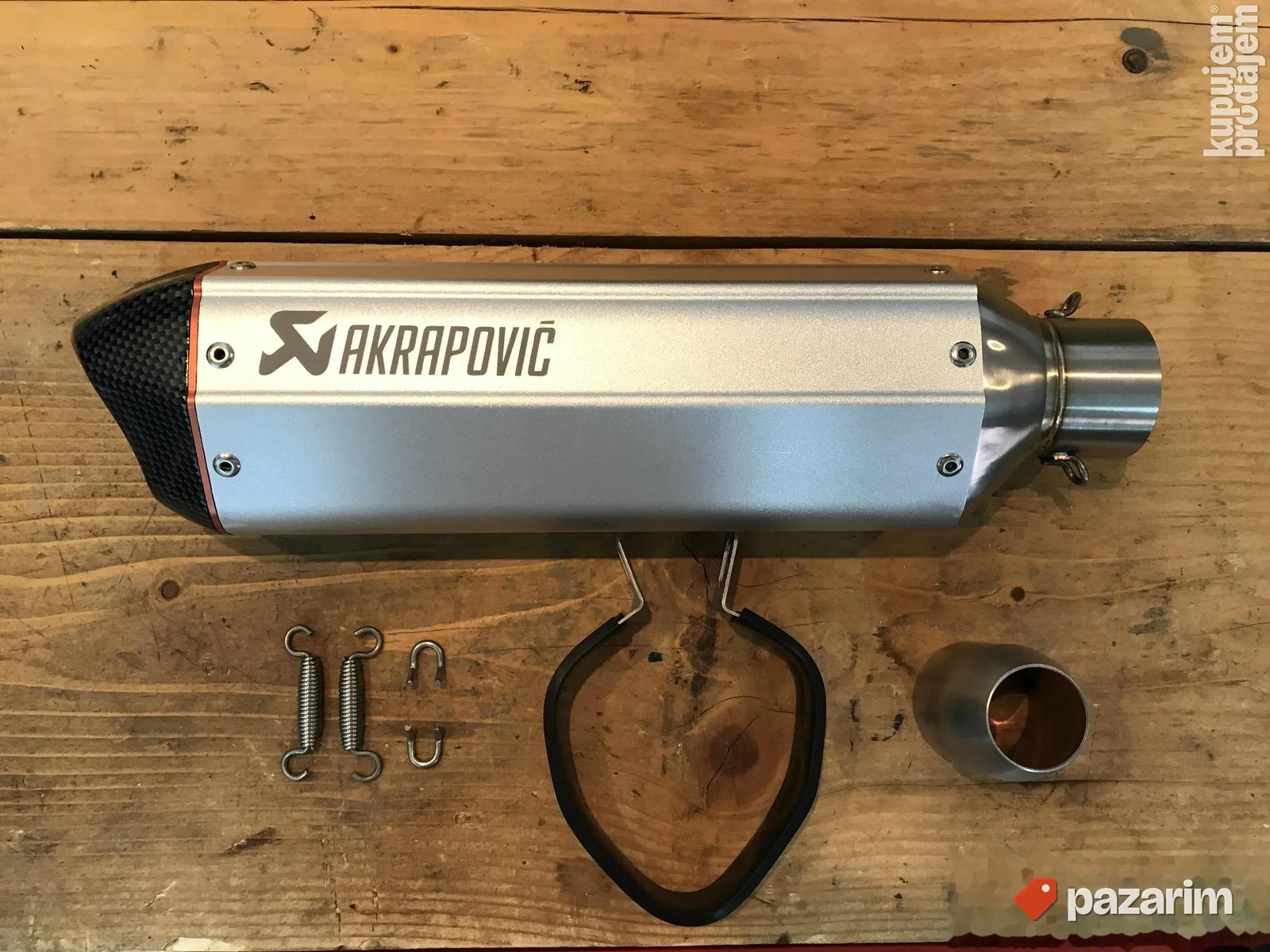 Auspuh za motor 42cm - Akrapovic Silver 1
