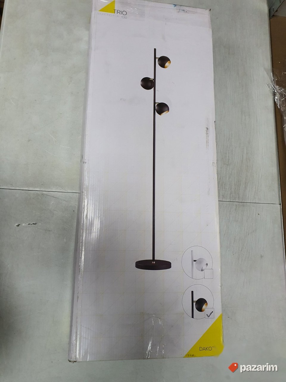 Podna Lampa Mat-Crna IP20 155x23cm - Trio 8
