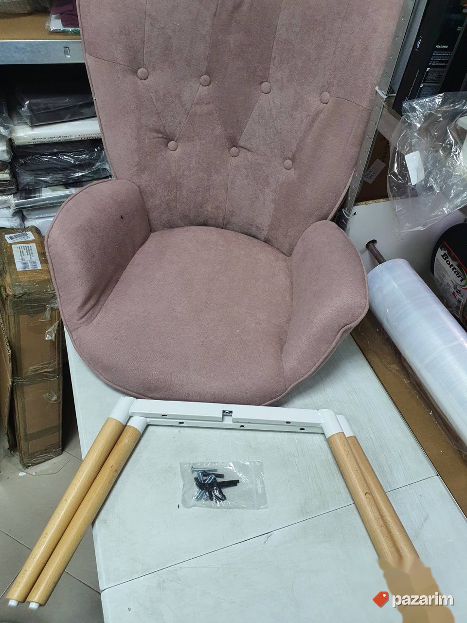 Fotelja za Dnevni Boravak 68x73x106cm Pink- FURNISH1 7