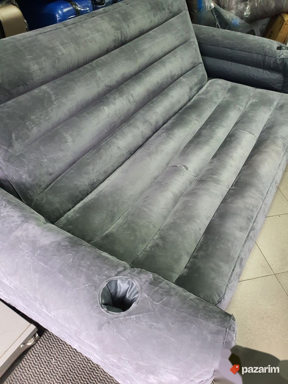 Vazdusni Krevet / Sofa 2.03x2.24x0.66m (Sivi) - Intex 3