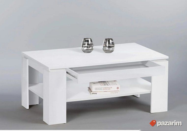 Klub Sto sa Fiokom 100x44x60cm Beli - Trendteam 1