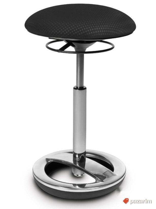Pomocna Kancelarijska Stolica do 110kg (Hrom-Crna)- TopStar 1