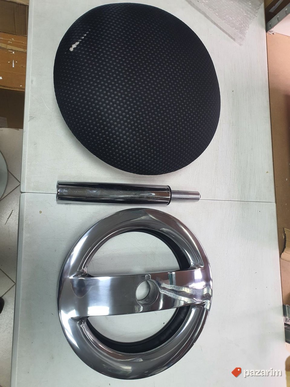 Pomocna Kancelarijska Stolica do 110kg (Hrom-Crna)- TopStar 2