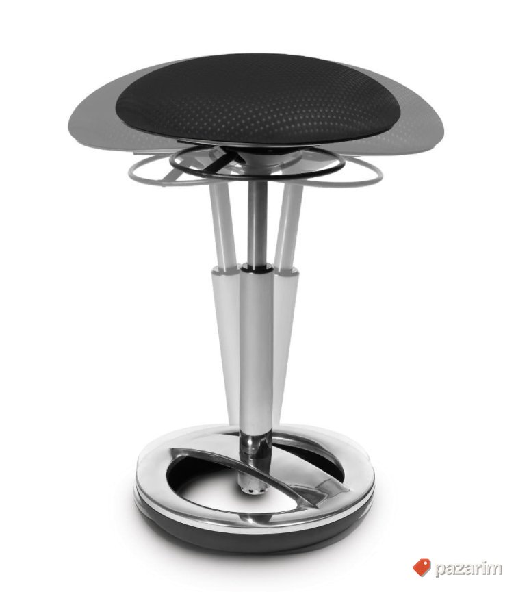 Pomocna Kancelarijska Stolica do 110kg (Hrom-Crna)- TopStar 8