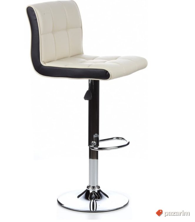 Set Dve Barske Stolice (Krem-Crno) 40x54x115cm- Hjh OFFICE 1
