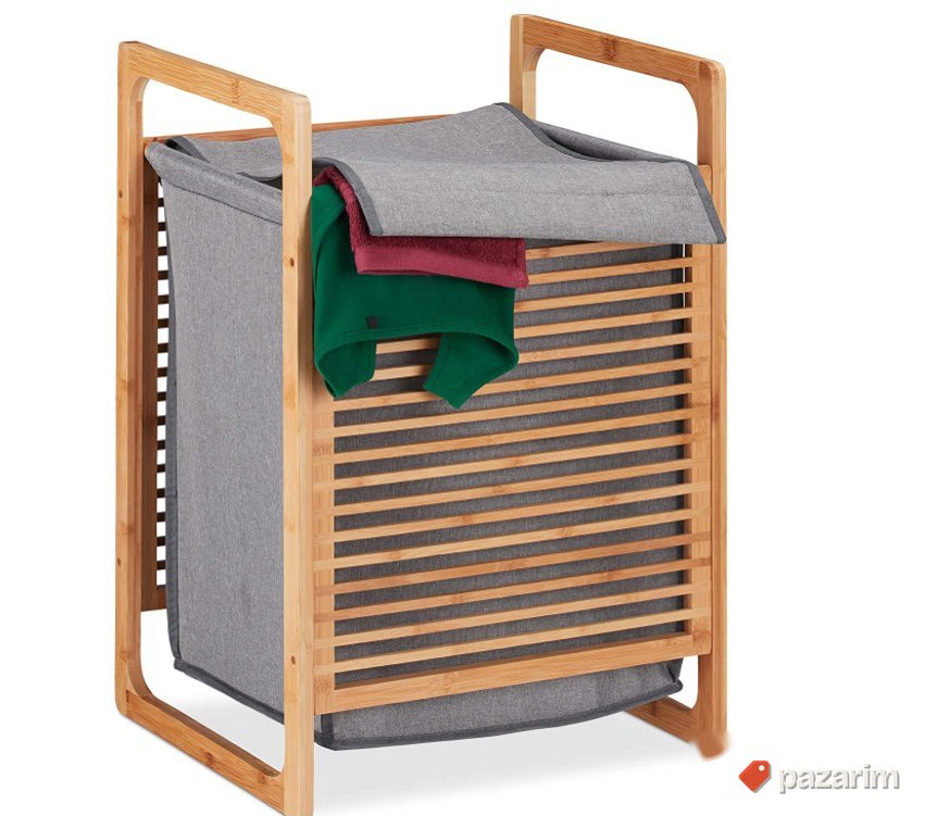 Korpa za Ves 35x40x60cm od Bambusa 43L - Relaxdays 1