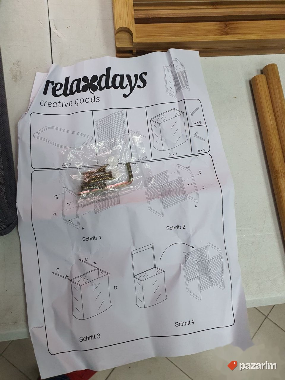 Korpa za Ves 35x40x60cm od Bambusa 43L - Relaxdays 8