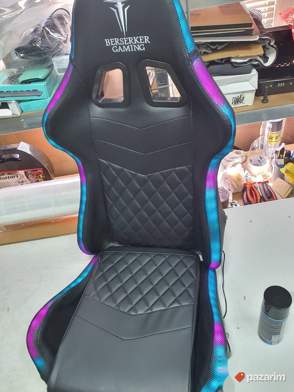 RGB Gejmerska Stolica do 150kg Crna- Berserker 2