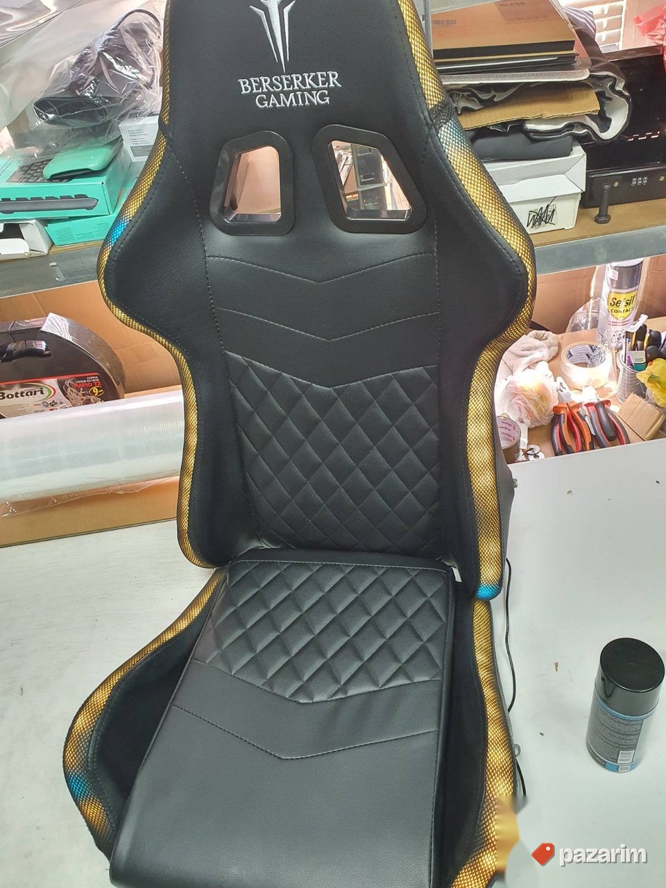 RGB Gejmerska Stolica do 150kg Crna- Berserker 7