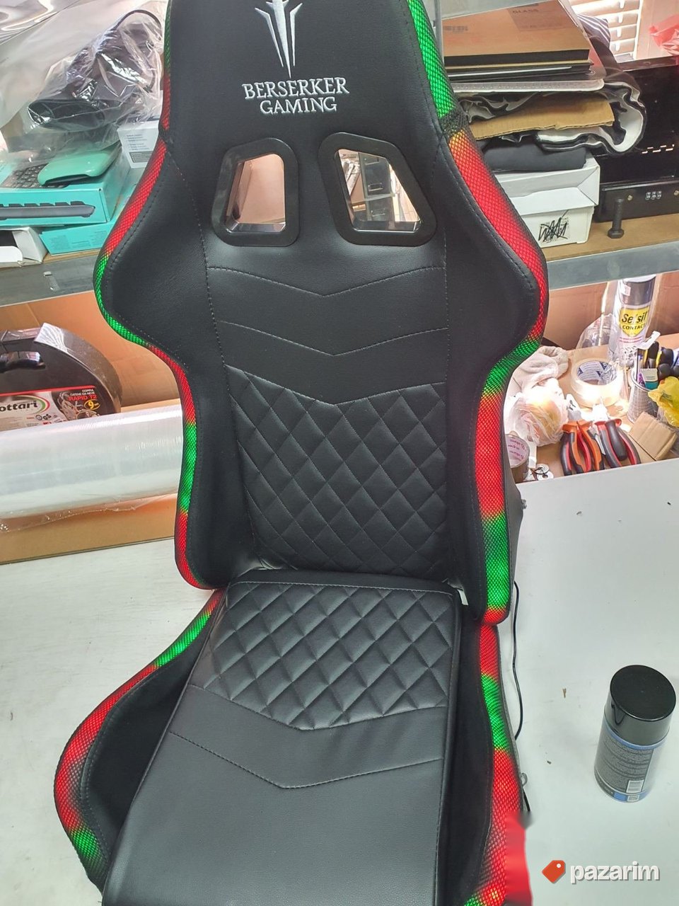 RGB Gejmerska Stolica do 150kg Crna- Berserker 8