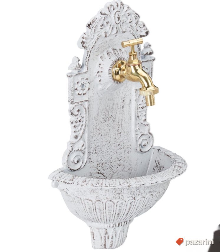 Retro Zidni Lavabo sa Slavinom 40x24.5x13cm- Relaxdays 1