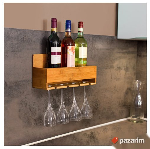 Polica za Vino i Case od Bambusa 17x37x11.5cm - Relaxdays 1