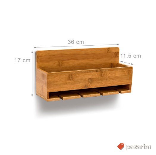 Polica za Vino i Case od Bambusa 17x37x11.5cm - Relaxdays 4