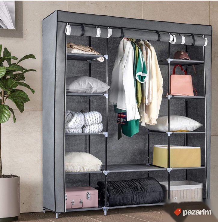 Modularni Garderober 150x175x45cm Sivi- Ribelli 8