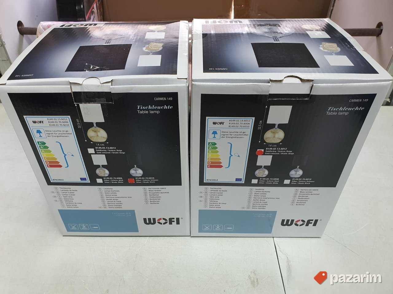 Set 2 Retro Lampe Crna i Bela 10W - Wofi 2