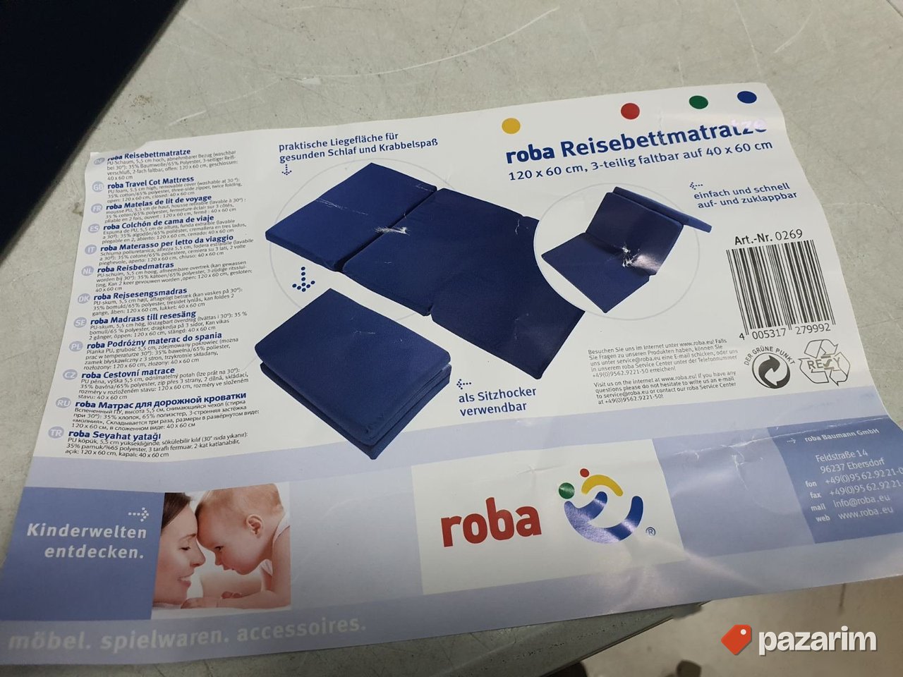 Skolopivi Dusek za Bebe 120x60x5.5cm - Roba 7