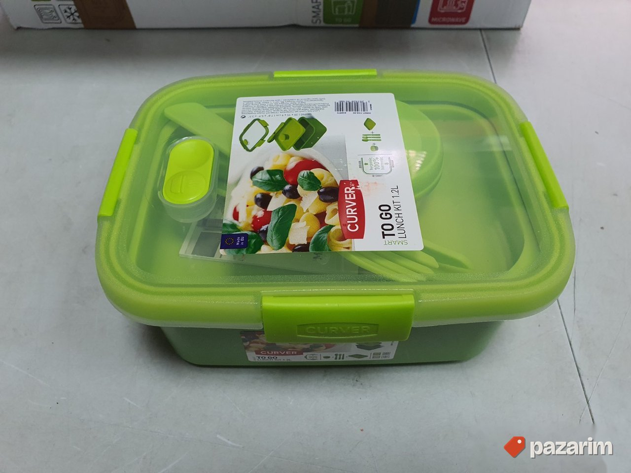 Posuda za Hranu sa priborom 1.2L Zelena - Curver 2