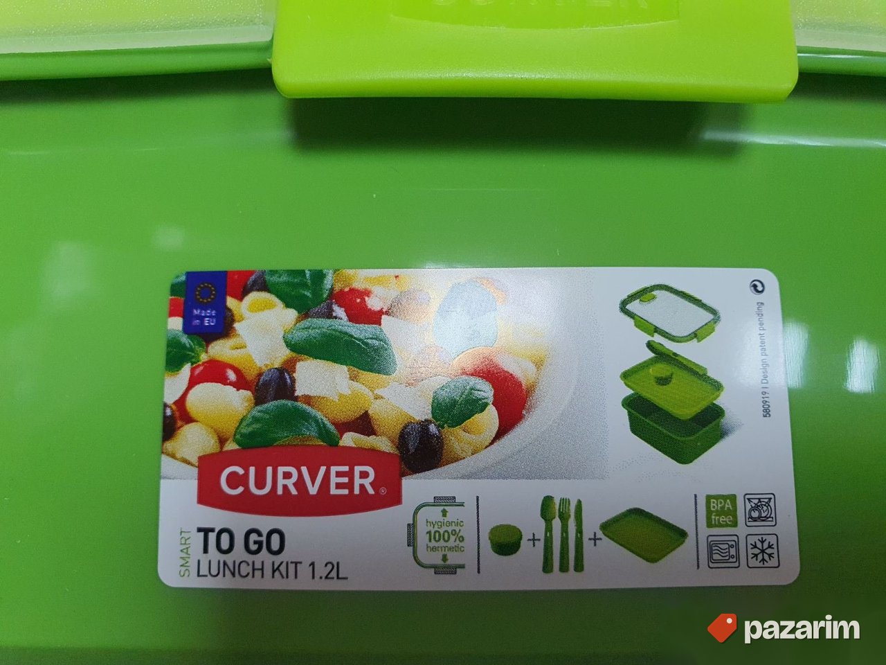 Posuda za Hranu sa priborom 1.2L Zelena - Curver 4