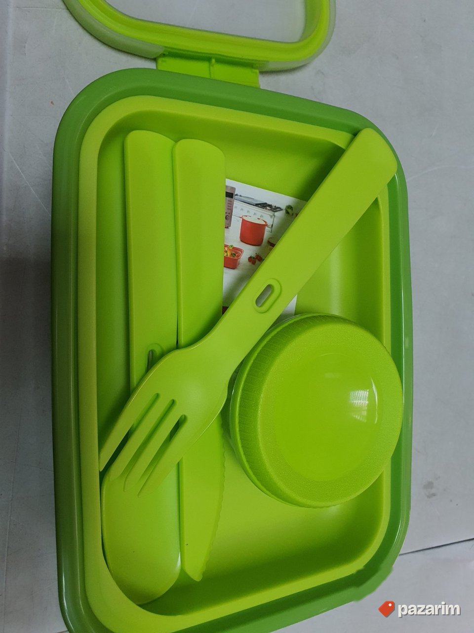 Posuda za Hranu sa priborom 1.2L Zelena - Curver 5