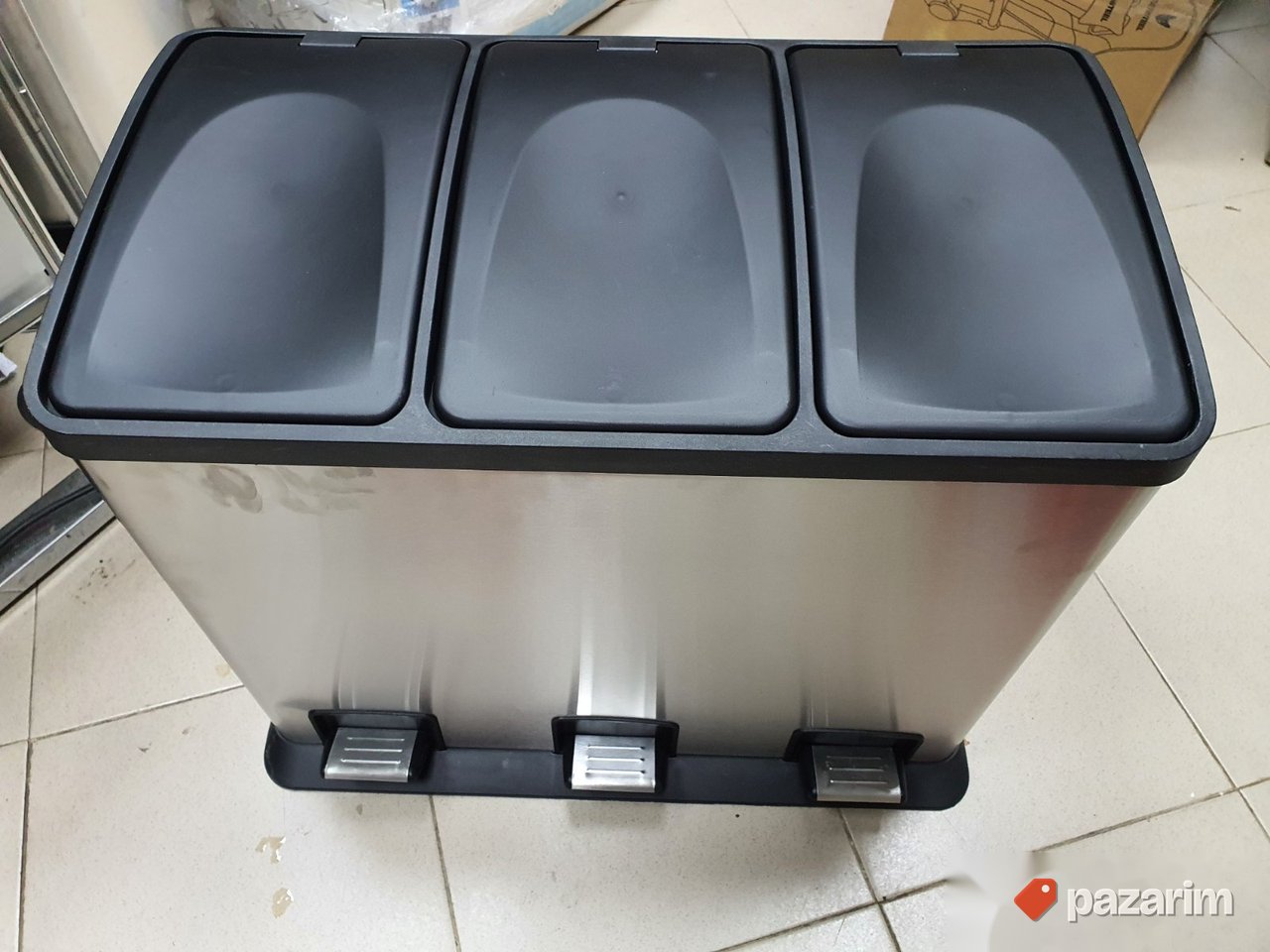 Kanta za Smece sa Tri Pregrade (Celik) 55x36x45cm- Homemate 8