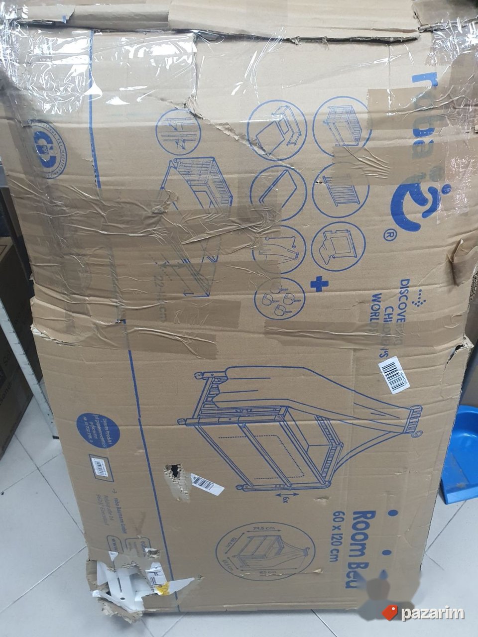 Drveni Krevetac za Decu 60x120cm Beli - Roba 6