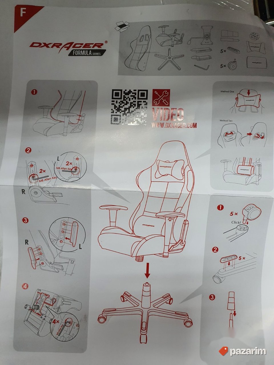 Ergonomska Gejmerska Stolica Robas Lund - Dxracer 8