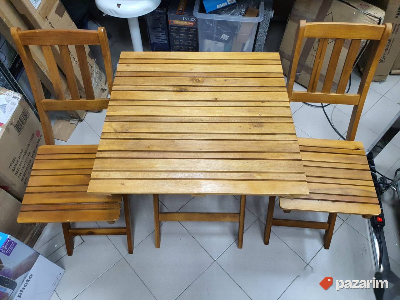 Set Dve Drvene Stolice i Stocic (Rasklopivi) - Bistro 2