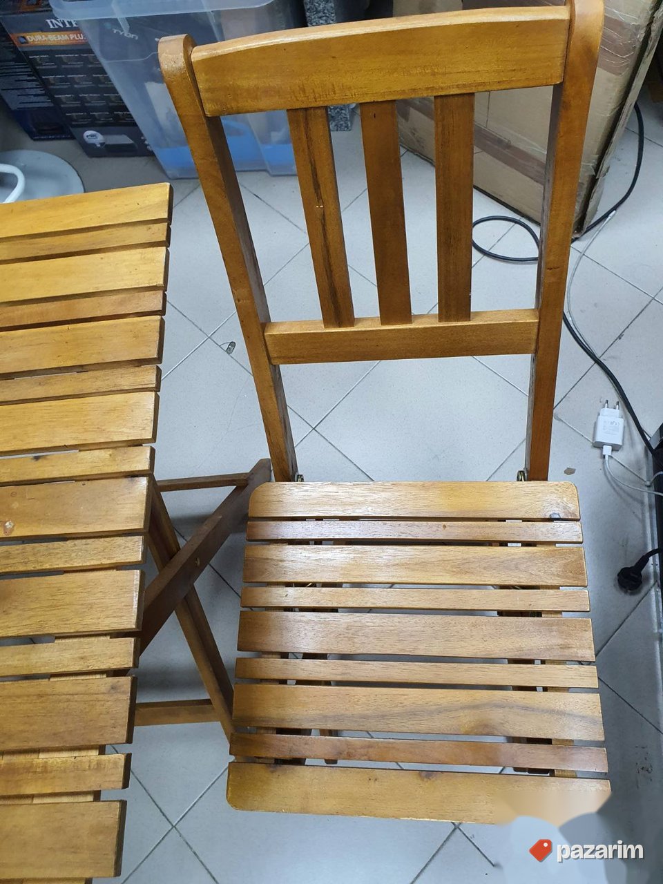 Set Dve Drvene Stolice i Stocic (Rasklopivi) - Bistro 5