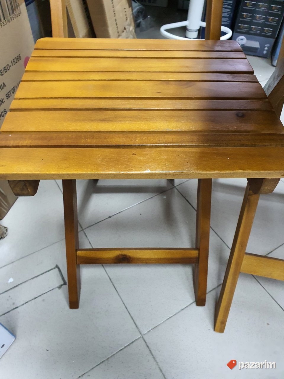 Set Dve Drvene Stolice i Stocic (Rasklopivi) - Bistro 6