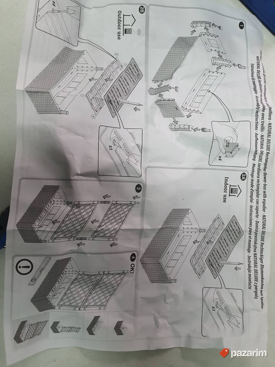Saksija sa Dodatkom za puzavice 100x43x142cm- Stefanplast 2
