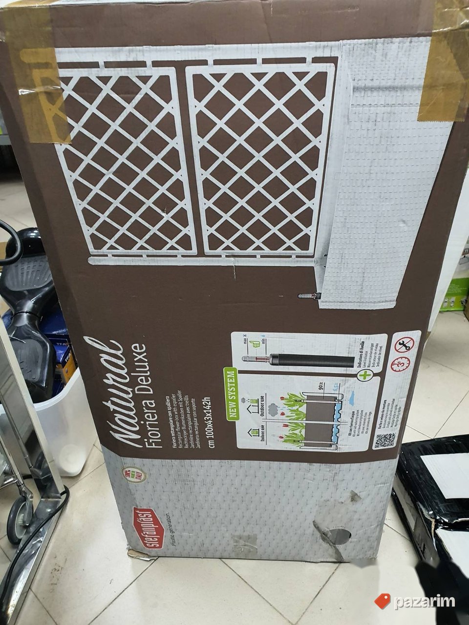 Saksija sa Dodatkom za puzavice 100x43x142cm- Stefanplast 8