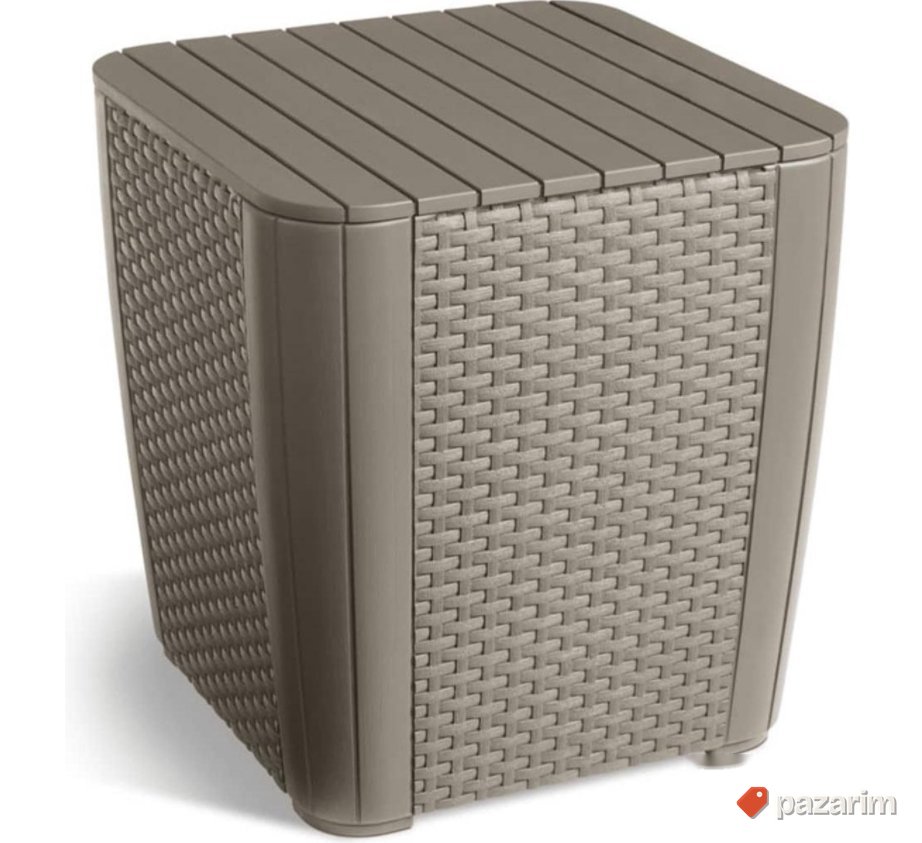 Ratan Bastenski Stocic 39x39x43cm Braon- Allibert 1