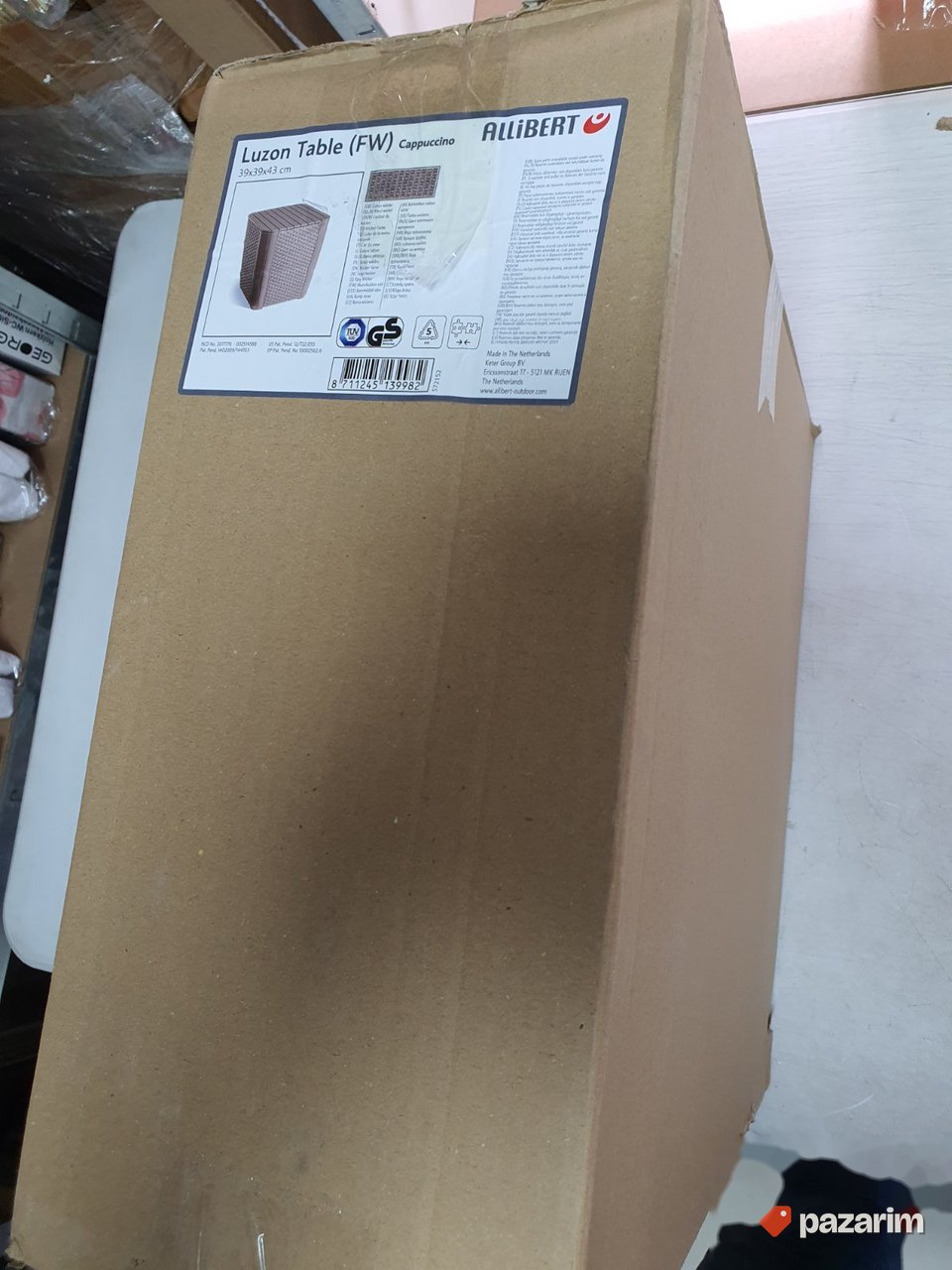 Ratan Bastenski Stocic 39x39x43cm Braon- Allibert 3