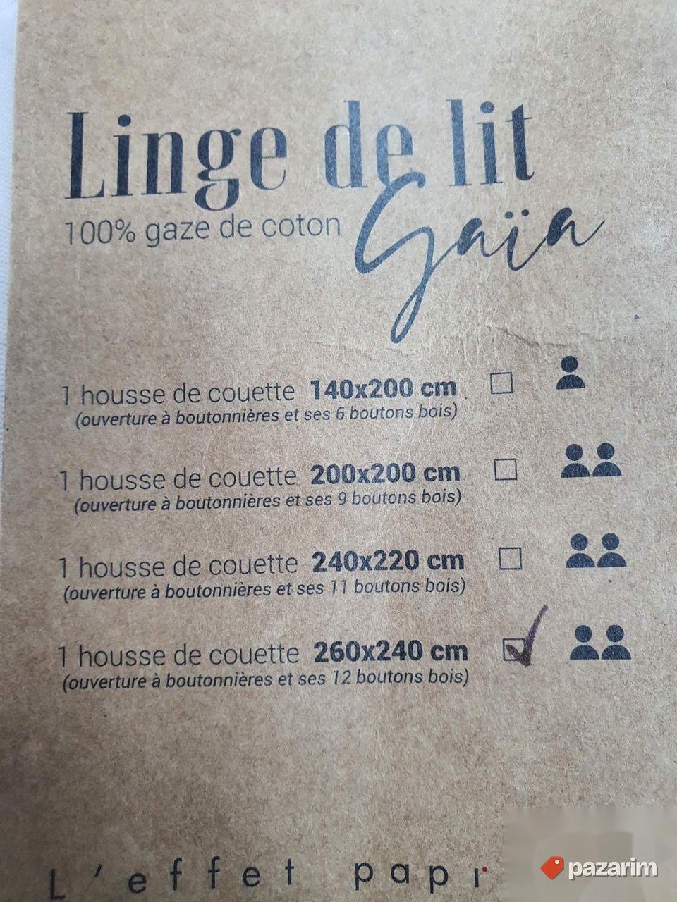 Jorganska Postenjina 100% Pamuk 260x240cm- Linge de Lit #41 5