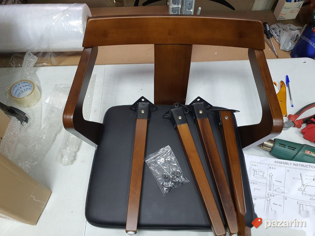 Drvena Stolica + Koza 52x46x76cm - BOBOCHIC 7