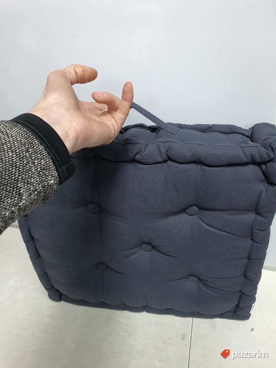 Veliki podni jastuk 50x50x10cm - Tamno siva 2