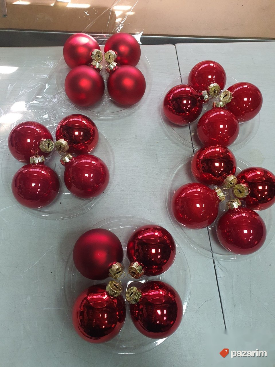 Novogodislje Kugle za Jelku Staklene 25komada - MERRY RED 3
