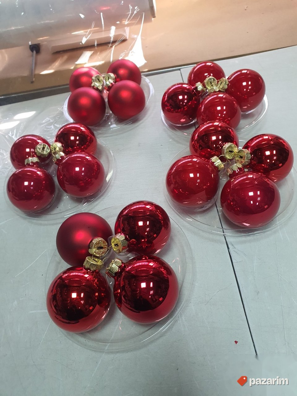 Novogodislje Kugle za Jelku Staklene 25komada - MERRY RED 4