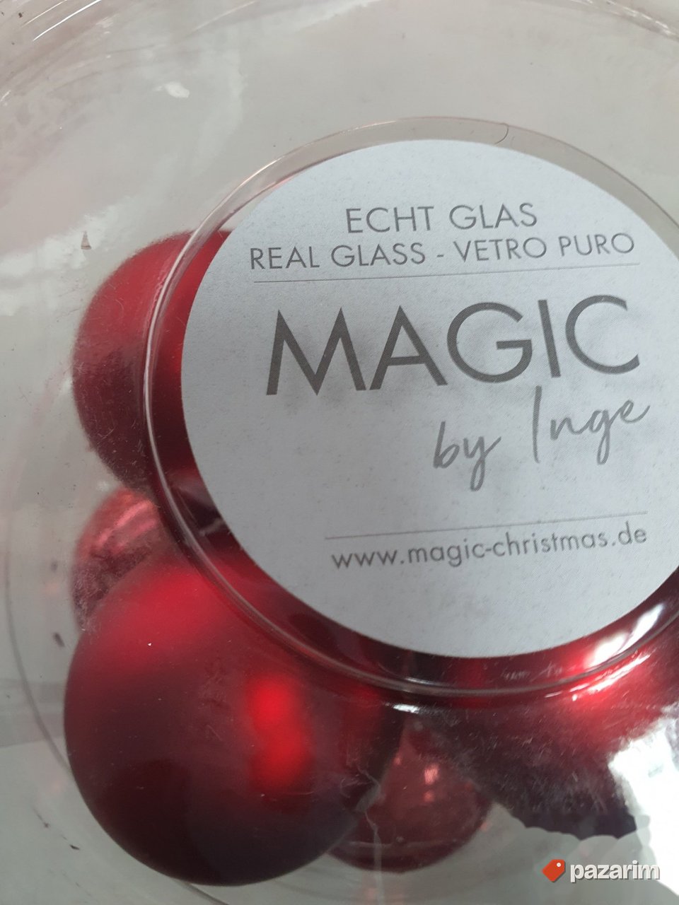 Novogodislje Kugle za Jelku Staklene 25komada - MERRY RED 6