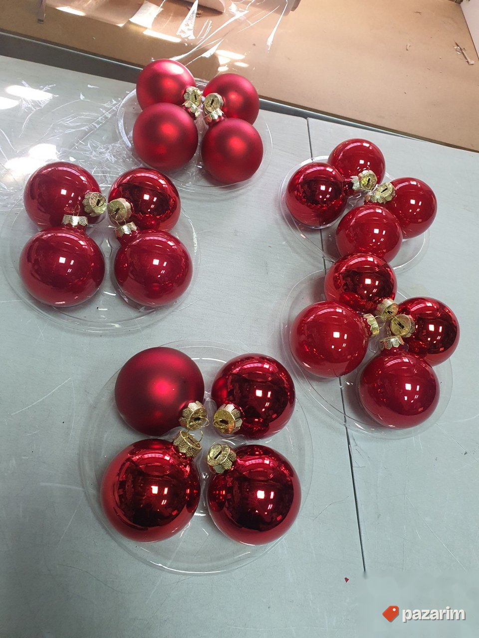 Novogodislje Kugle za Jelku Staklene 25komada - MERRY RED 7