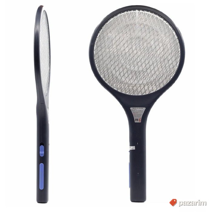 2u1 Reket za komarace muve insekte + LED Lampa 4