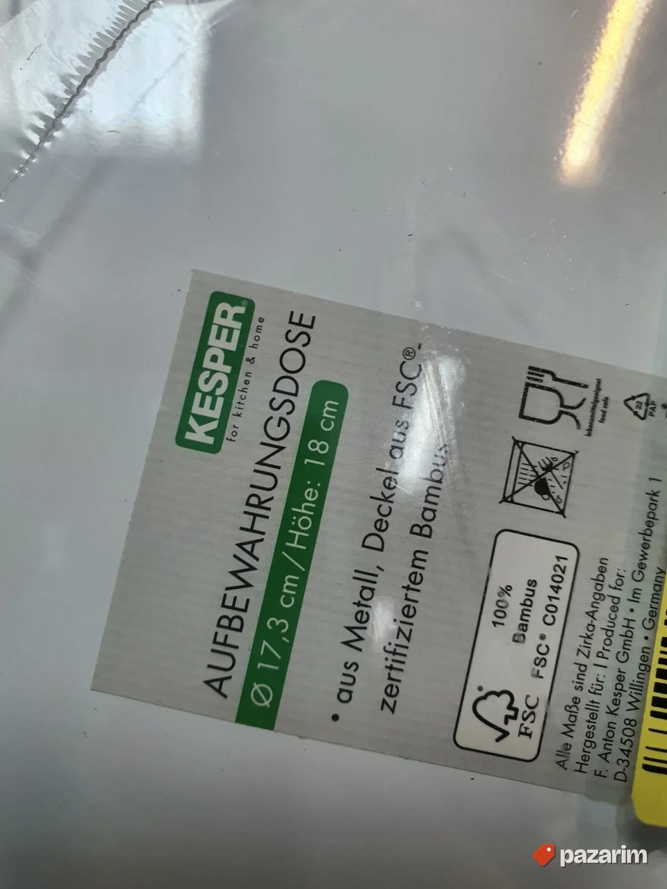 Metalna Kutija sa Poklopcem od Bambusa za kolacice 2